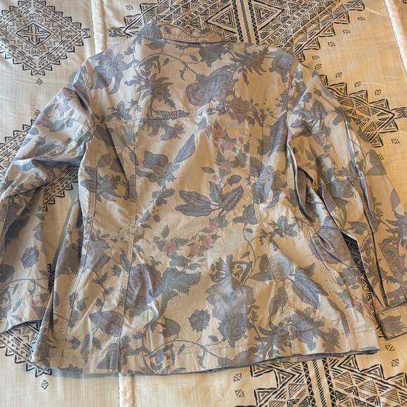 Chico's Beige and Purple Floral Jacket - Picture 8 of 8